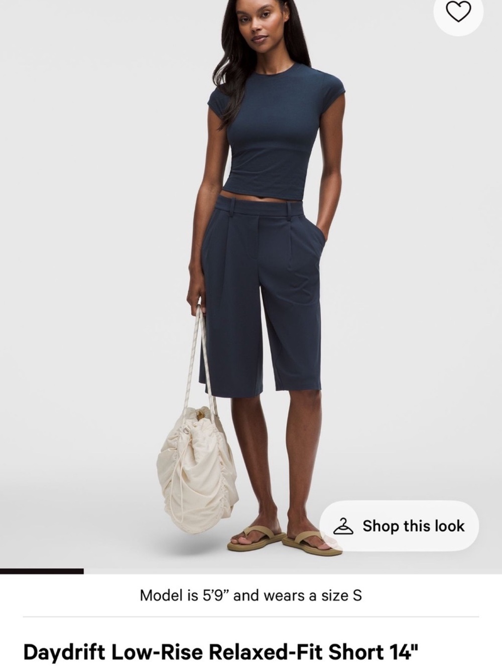 lululemon athletica Navy Mid-Length Relaxed-Fit Capris